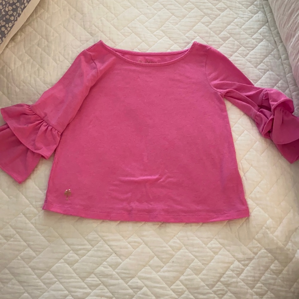 Lilly Pulitzer frilly sleeved top